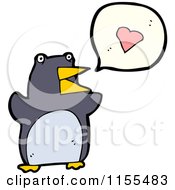 Cartoon Of A Talking Penguin Royalty Free Vector Illustration