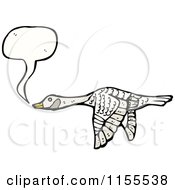 Cartoon Of A Talking Goose Royalty Free Vector Illustration by lineartestpilot