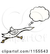 Cartoon Of A Thinking Goose Royalty Free Vector Illustration by lineartestpilot
