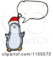 Poster, Art Print Of Talking Christmas Penguin