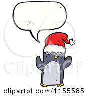 Poster, Art Print Of Talking Christmas Penguin