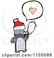 Poster, Art Print Of Talking Smoking Christmas Penguin