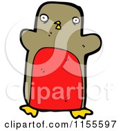 Cartoon Of A Red Chested Robin Royalty Free Vector Illustration by lineartestpilot
