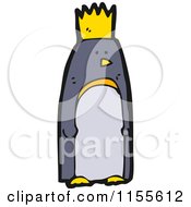 Cartoon Of A King Penguin Royalty Free Vector Illustration by lineartestpilot