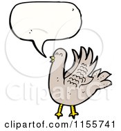 Cartoon Of A Talking Bird Royalty Free Vector Illustration