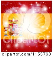 Poster, Art Print Of Firework Burst Over A Spanish Flag