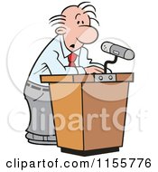 Poster, Art Print Of Confused Speaker At A Podium