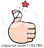 Poster, Art Print Of Hand Holding Up A Sore Thumb