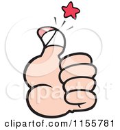 Poster, Art Print Of Hand Holding A Sore Thumb Up