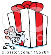 Poster, Art Print Of Mouse Chewing Through A Gift Box
