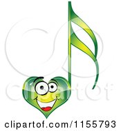Poster, Art Print Of Happy Green Heart Music Note
