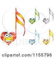 Poster, Art Print Of Happy Heart Music Notes