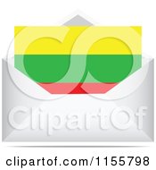 Poster, Art Print Of Lithuanian Flag Letter In An Envelope