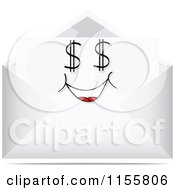 Poster, Art Print Of Dollar Face Letter In An Envelope