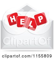 Poster, Art Print Of Help Letter In An Envelope