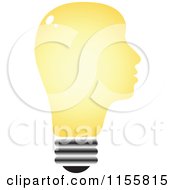 Poster, Art Print Of Yellow Lightbulb Head