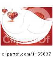 Poster, Art Print Of Red Heart Candle Background With Copyspace
