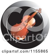 Clipart Of A Violin Icon Royalty Free Vector Illustration by Lal Perera