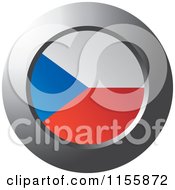 Chrome Ring And Czech Flag Icon