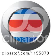 Poster, Art Print Of Chrome Ring And Costa Rican Flag Icon