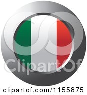 Poster, Art Print Of Chrome Ring And Italy Flag Icon