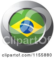 Poster, Art Print Of Chrome Ring And Brazilian Flag Icon