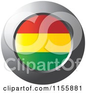 Clipart Of A Chrome Ring And Bolivian Flag Icon Royalty Free Vector Illustration