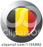 Clipart Of A Chrome Ring And Belgium Flag Icon Royalty Free Vector Illustration