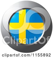 Poster, Art Print Of Chrome Ring And Sweden Flag Icon