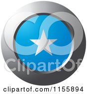 Clipart Of A Chrome Ring And Somalia Flag Icon Royalty Free Vector Illustration