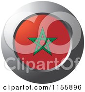 Poster, Art Print Of Chrome Ring And Morocco Flag Icon