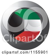 Poster, Art Print Of Chrome Ring And Kuwait Flag Icon
