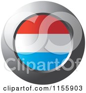 Poster, Art Print Of Chrome Ring And Luxembourg Flag Icon