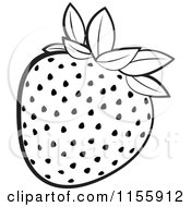 Poster, Art Print Of Black And White Strawberry