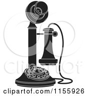 Poster, Art Print Of Black And White Candlestick Telephone 1