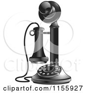 Poster, Art Print Of Black And White Candlestick Telephone 2