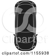 Aerial View Of A Black And White Car