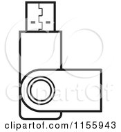 Poster, Art Print Of Outlined Usb Flash Drive