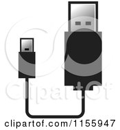 Poster, Art Print Of Usb Flash Drive And Cable