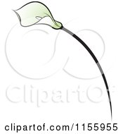 Clipart Of A Green Lily Flower 2 Royalty Free Vector Illustration by Lal Perera