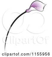 Clipart Of A Purple Lily Flower Royalty Free Vector Illustration by Lal Perera #COLLC1155956-0106