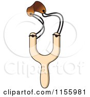 Clipart Of A Sling Shot Royalty Free Vector Illustration by Lal Perera