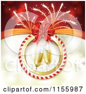 Poster, Art Print Of New Year Background Of Fireworks And Champagne
