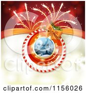 Poster, Art Print Of Christmas Background Of Santas Sleigh And Fireworks