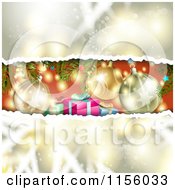 Poster, Art Print Of Peek At Christmas Presents Through Torn Bokeh