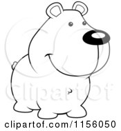 Poster, Art Print Of Black And White Smiling Bear