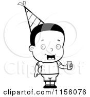 Poster, Art Print Of Black And White Black Birthday Boy Holding Punch