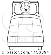 Poster, Art Print Of Black And White Happy Boy In Bed