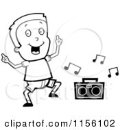 Poster, Art Print Of Black And White Boy Dancing To Music