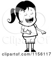 Poster, Art Print Of Black And White Girl Laughing And Pointing